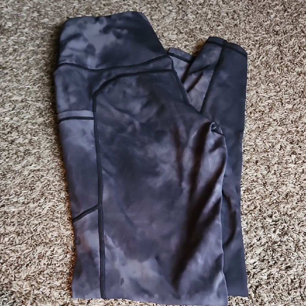 Oalka Gray/black High-Waisted Leggings Full Length - Picture 4 of 4
